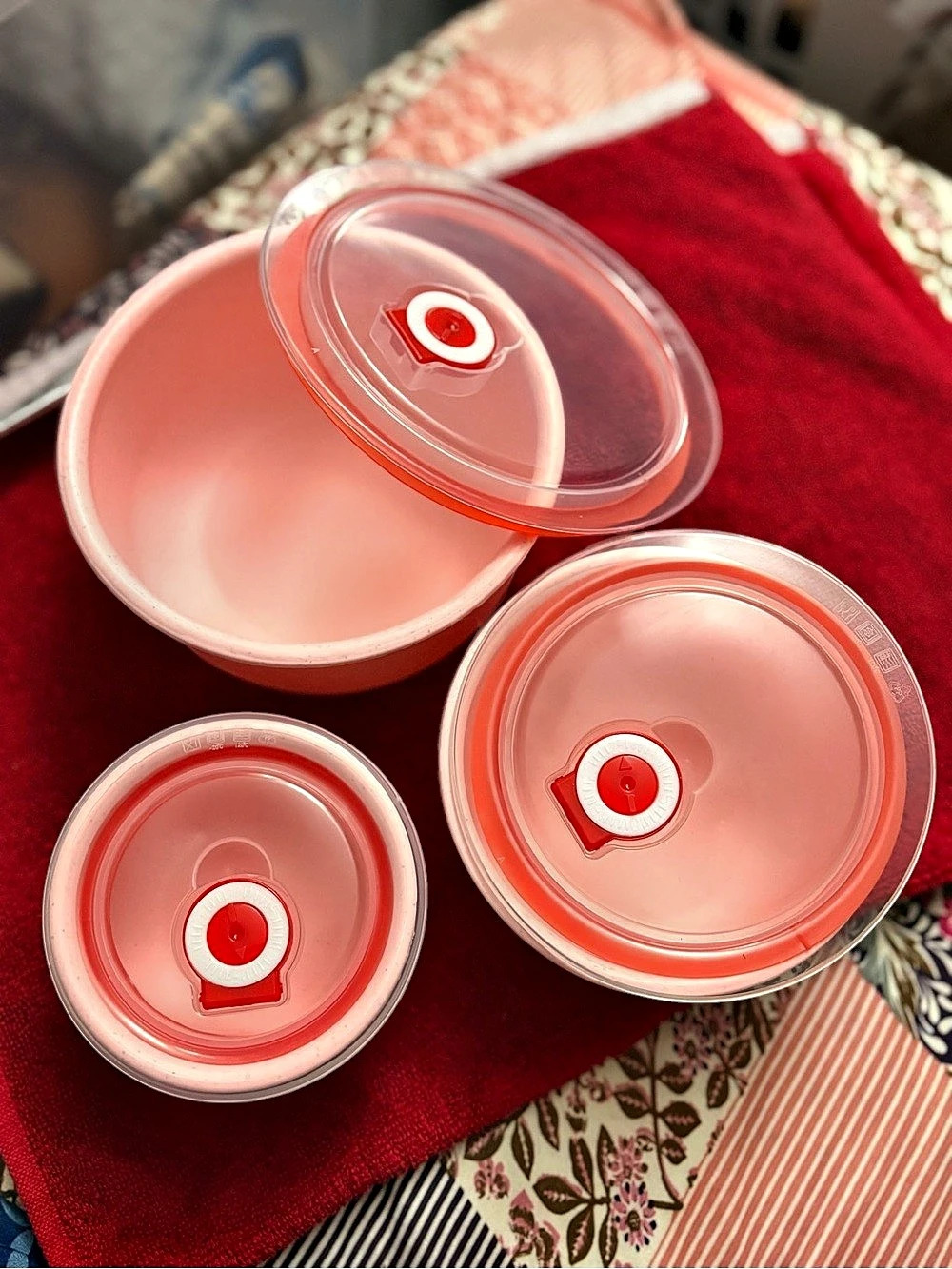 Pink Food Storage Containers Set of 3